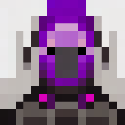 A spectral figure, wreathed in purple and black shadows, glides through the emptiness of space, a sinister grin upon their face, their eyes glowing with otherworldly power.