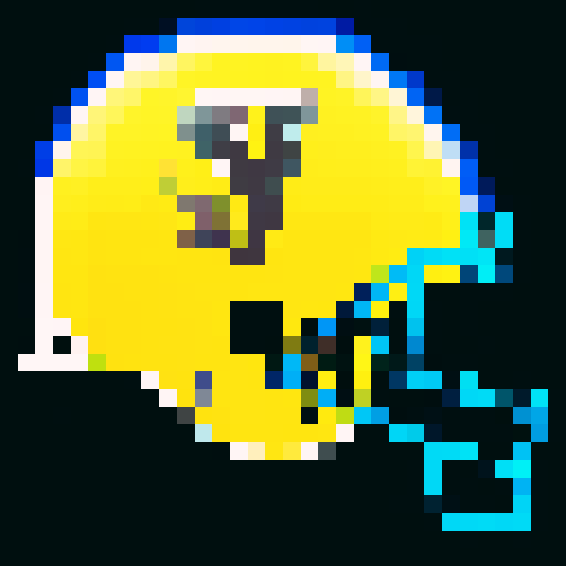 WFL world football league american pro football helmet, NFL, flat, facing right, 32 x 32 pixel art, retro, icon, colorful
