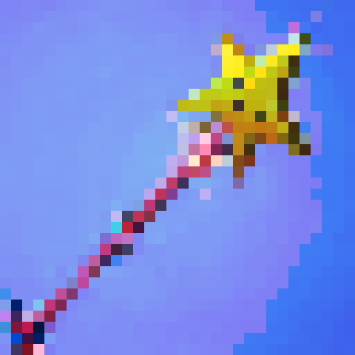star wand, Fortnite style, game icon, sRGB, skill art, close up, portrait, 2D, 128x128 tool