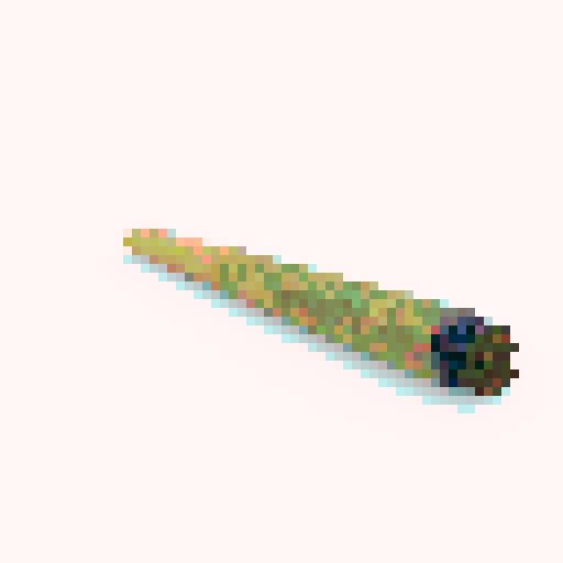 weed joint, pixel art, sRGB, vibrant green leaves, swirling smoke, glowing ember, intricate details, retro aesthetics, high contrast, vivid colors, pixelated texture, nostalgic vibes, trippy patterns, psychedelic effects, 8-bit style