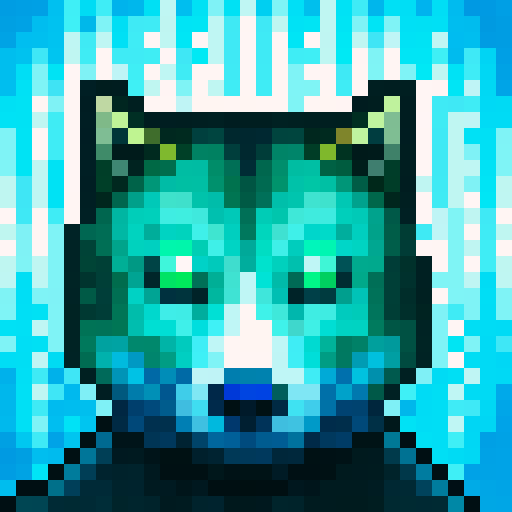 wolf avatar, portrait, glowing eyes