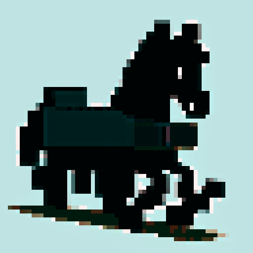 horse drawn carriage, black outlines, orthogonal camera, plain background, square platform