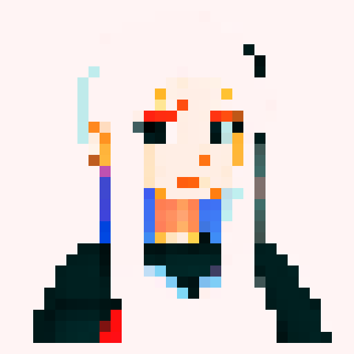 black and white jumper, pixel art, sRGB