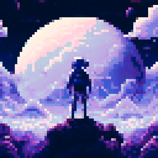 astronaut lost on moon, realistic, cinematic photographic style, detailed 4k/8k, cinematic lighting, feeling of despair and suffocation, no face showing, reflection of helmet, pixel art, sRGB