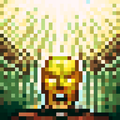 Tiny green goblin, brown cloth, game icon style, 32x32 pixel art, sRGB, skill art, close up, portrait
