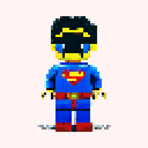 superman lego pixel 
