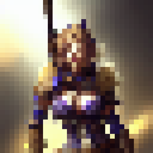 Sexy warrior woman, chibi sprite, final fantasy 3, rpg,