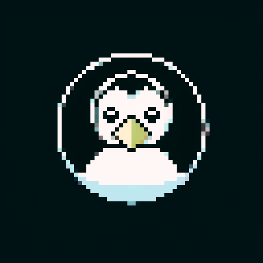 black and white logo from a penguin