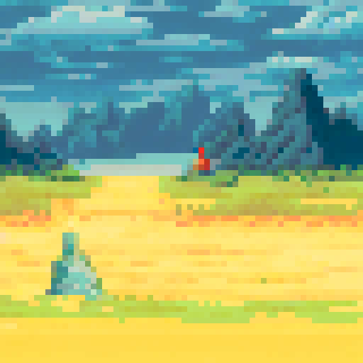 Sword in the stone with a beautiful sky