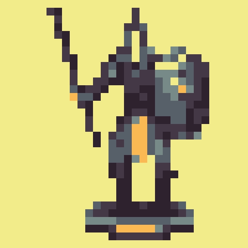 valiant knight, brown-haired, no helmet, wielding a sword and shield, shield embossed with a golden "V", oblique side view