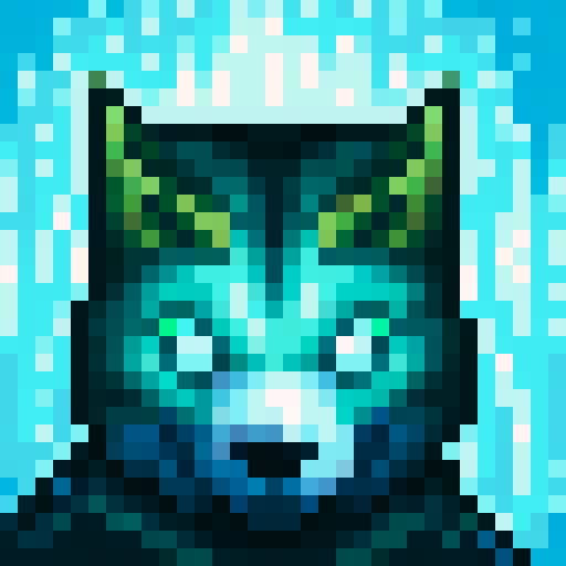 wolf avatar, portrait, glowing eyes