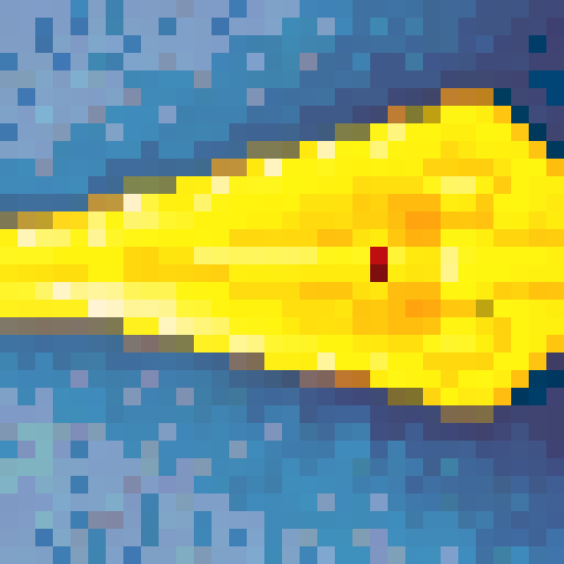 Diamond Shaped Fireball, Orange Flame, Lighter orange background, Flame tail