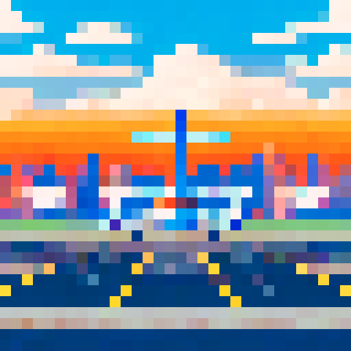 quarter view, air port, runway, control tower