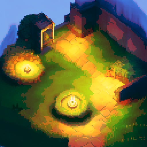 Candle-lit room, huge empty space