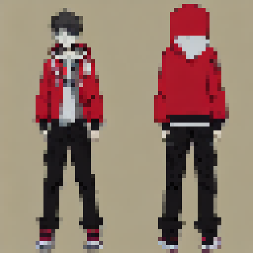 16-year-old male with straight hair, dressed in a red hooded jacket and jeans, staring into a gleaming gold cup on a rectangular pedestal with a black background, all rendered in Anime style.