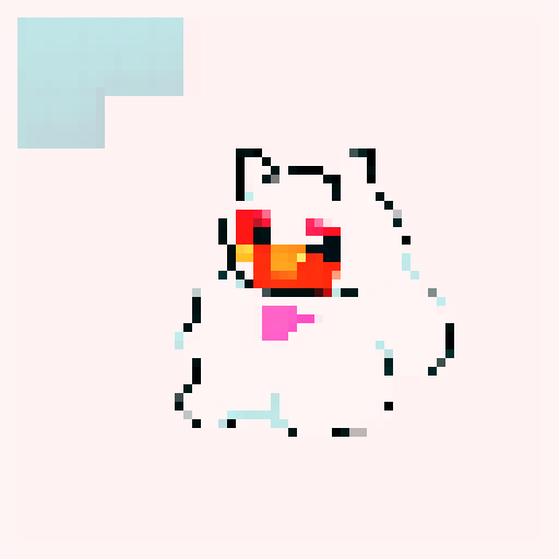 pixel art with a white background and a contour for the shape

