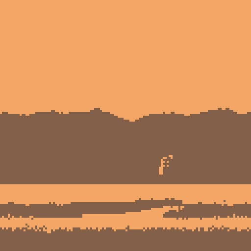 An autumn field glows orange in the sunset