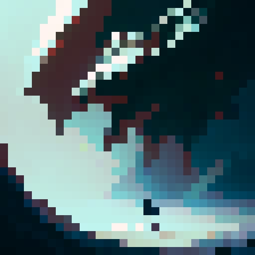 "Create a dynamic, action-packed image of a fierce warrior wielding a magical sword against a fiery dragon in the style of Japanese anime."