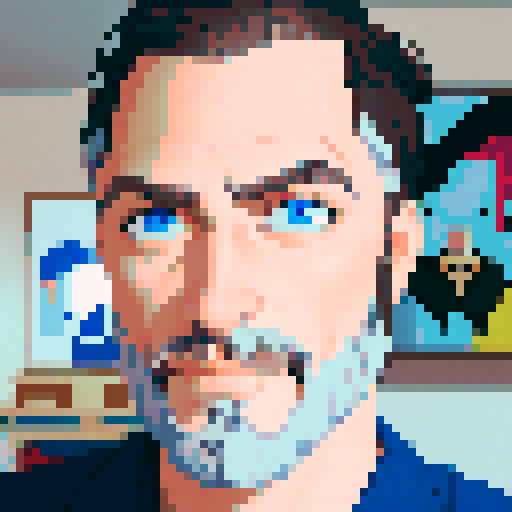 portrait man with blue eyes and beard