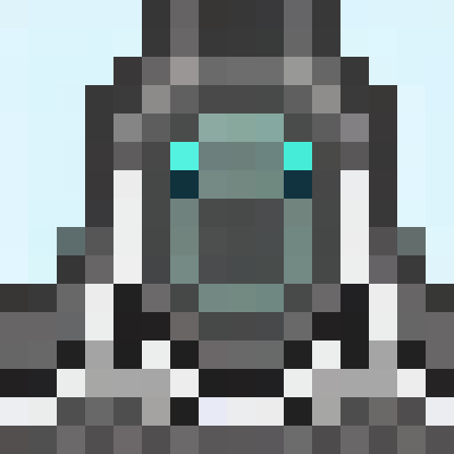 skull, rendered in a 16x16 pixel portrait style