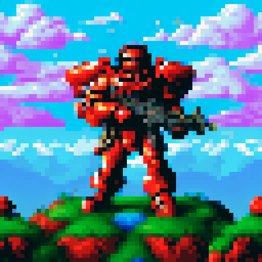 sprite sheet of a space marine