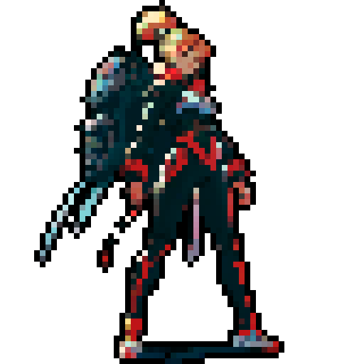 Full-body image of a cyborg ready to fight, no background.