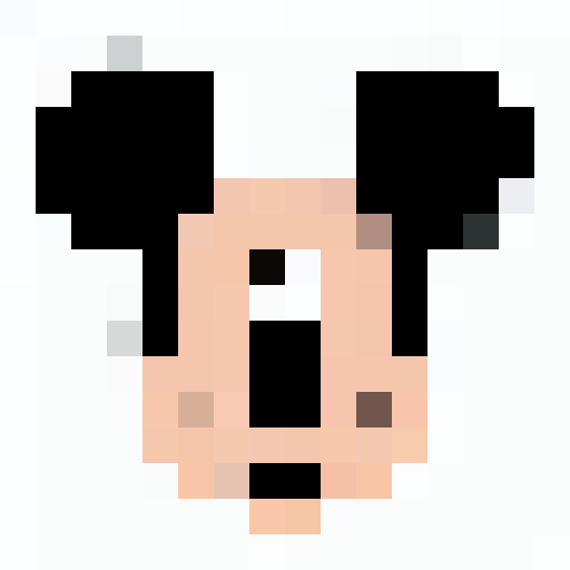 mickey mouse smoking a joint, purple sunglasses with black lenses, game icon, 16x16, pixel art, close up, portrait