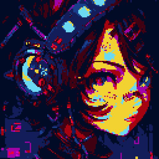 cyberpunk anime girl with cat ears, headphones, and cyborg eyes, in a landscape portrait showcasing vibrant neon cityscape and futuristic technology