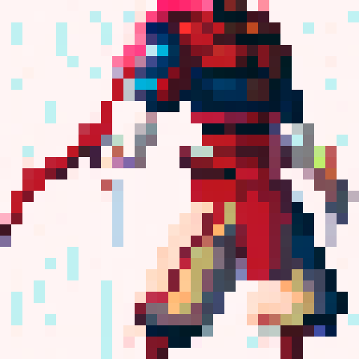 middle-aged male with black hair, skillful armor, left-handed sword wielder, close-up portrait, 32x32 pixel art, game icon style