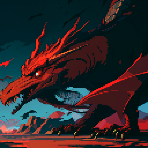 full-body image of a red dragon, dragon alone with nobody else in the frame, no humans, no characters, dragon only