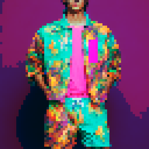 Vibrant, tropical, and playful
    
    Watermelon and pineapple patterns adorn swim shorts for men, bursting with juicy colors and playful shapes, evoking a tropical paradise.