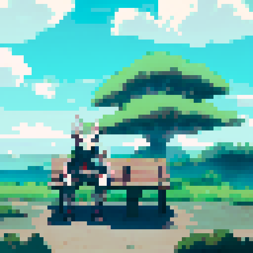 Wolf and man sitting on a bench at night with a moon in the sky