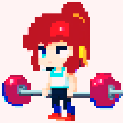 Create a vibrant woman doing gym