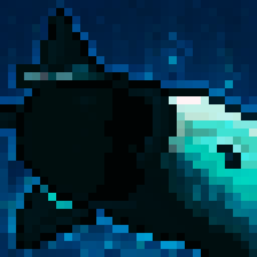 great white shark, close up, portrait, skill art, game icon, 32x32 pixel art, sRGB