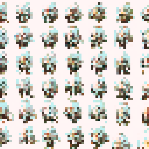 Warrior angel, with white wings, great mace