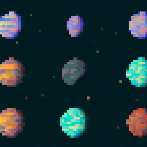 generate a 512 x 512 image of the 3rd planet from thr top