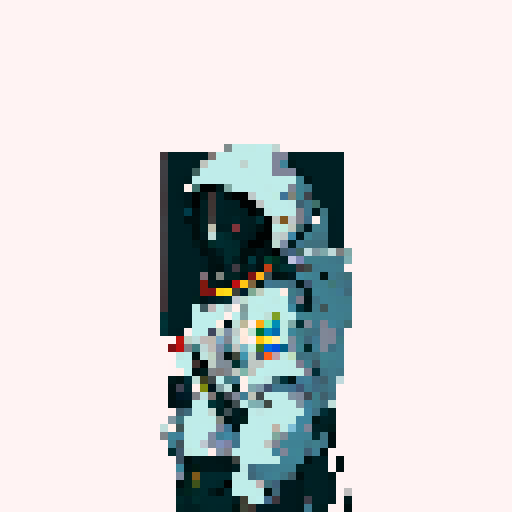 astronaut in an all black space suit