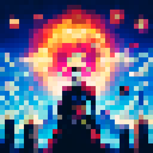 Doctor Strange, levitating in a mystical haze, surrounded by floating artifacts and glowing runes, with a pixelated sRGB landscape of an otherworldly realm in the background