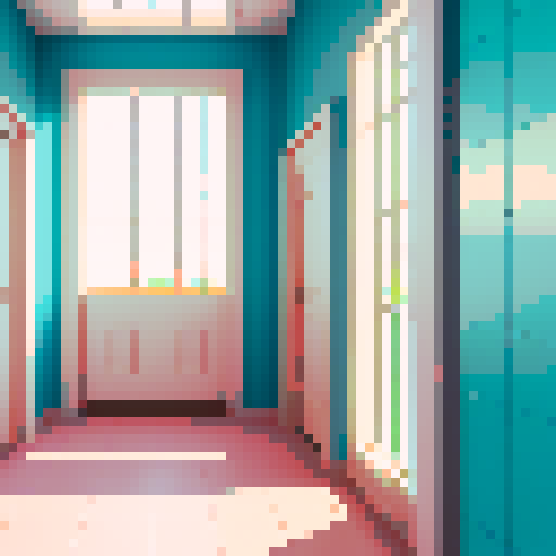 School hallways, windows,doors
