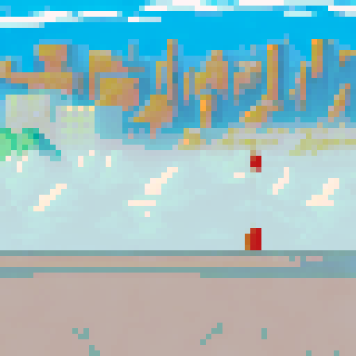 Red City on planet Mars