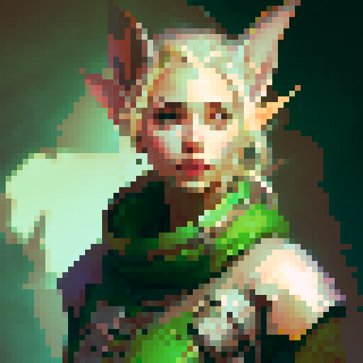 elf, girl, green dress