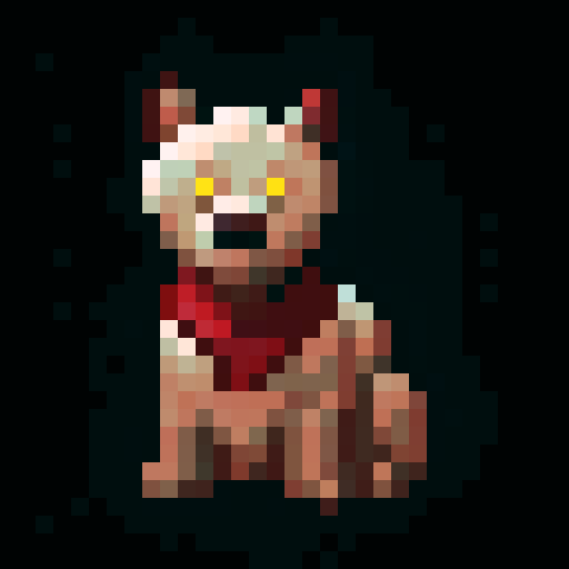 generate various cute pixel snowdogs