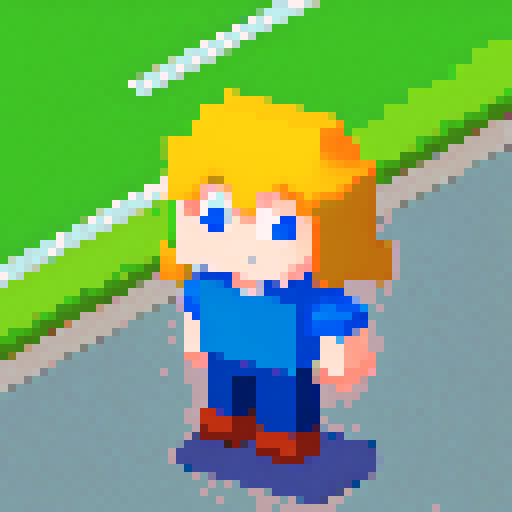 2D pixel sim sprite with walking frame animations