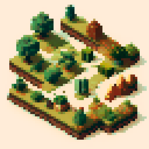 Create a gritty, earthy 64x64 pixel art dirt texture featuring rough, jagged edges and a mottled, patchy surface reminiscent of an arid plains landscape.