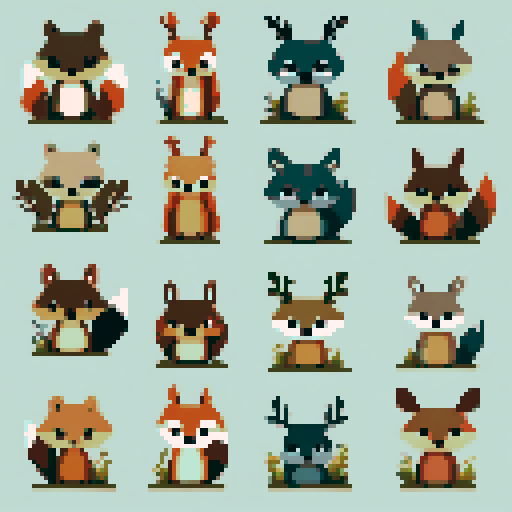 a collection of 9 nine woodland creatures modern cross stitch style earthy tones Woodland cross stitch pattern, Forest cross stitch pdf download, Cottage wall decor, Modern cross stitch, Nature embroidery Woodland nursery