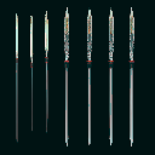 5 sets of 10 themed swords
Set 1 undead
Set 2 goblin(short daggers mostly)
Set 3 Elven
Set 4 Dwarven (hammers and stuff)
Set 5 powerful magic weapons
Include bows, hammers daggers swords and wands