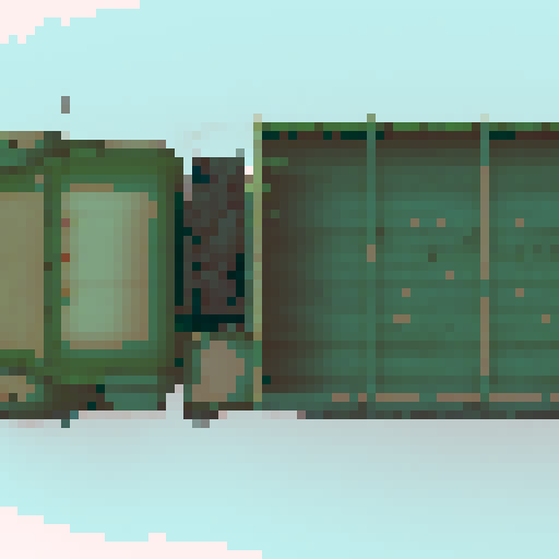 army tank, camouflage pattern, muddy terrain, destroyed buildings, smoke rising, bullet tracers, explosions, soldiers running, barbed wire, sandbags, helmets, uniforms, pixelated explosions