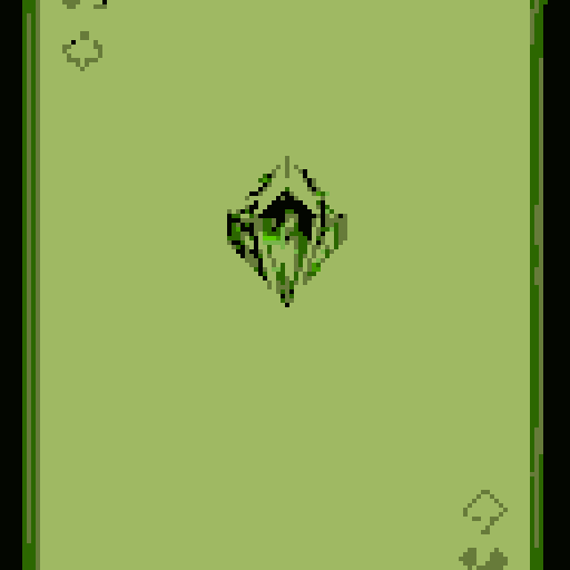 Create a Green Emerald gem in the center of the card