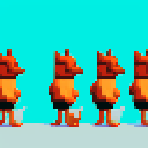 squirrel, fullbody sideview, sprite sheet
