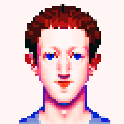 A ghost-like Mark Zuckerberg who can recognize anyone's face.